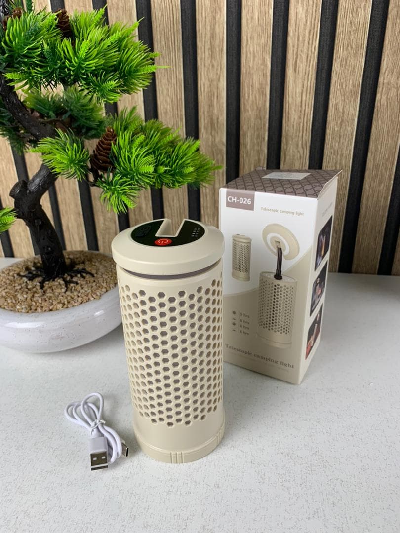 Lampe de camping design en nid d’abeille avec 3 couleurs variable rechargeable - Camping et Randonnée - صورة حقيقية 8