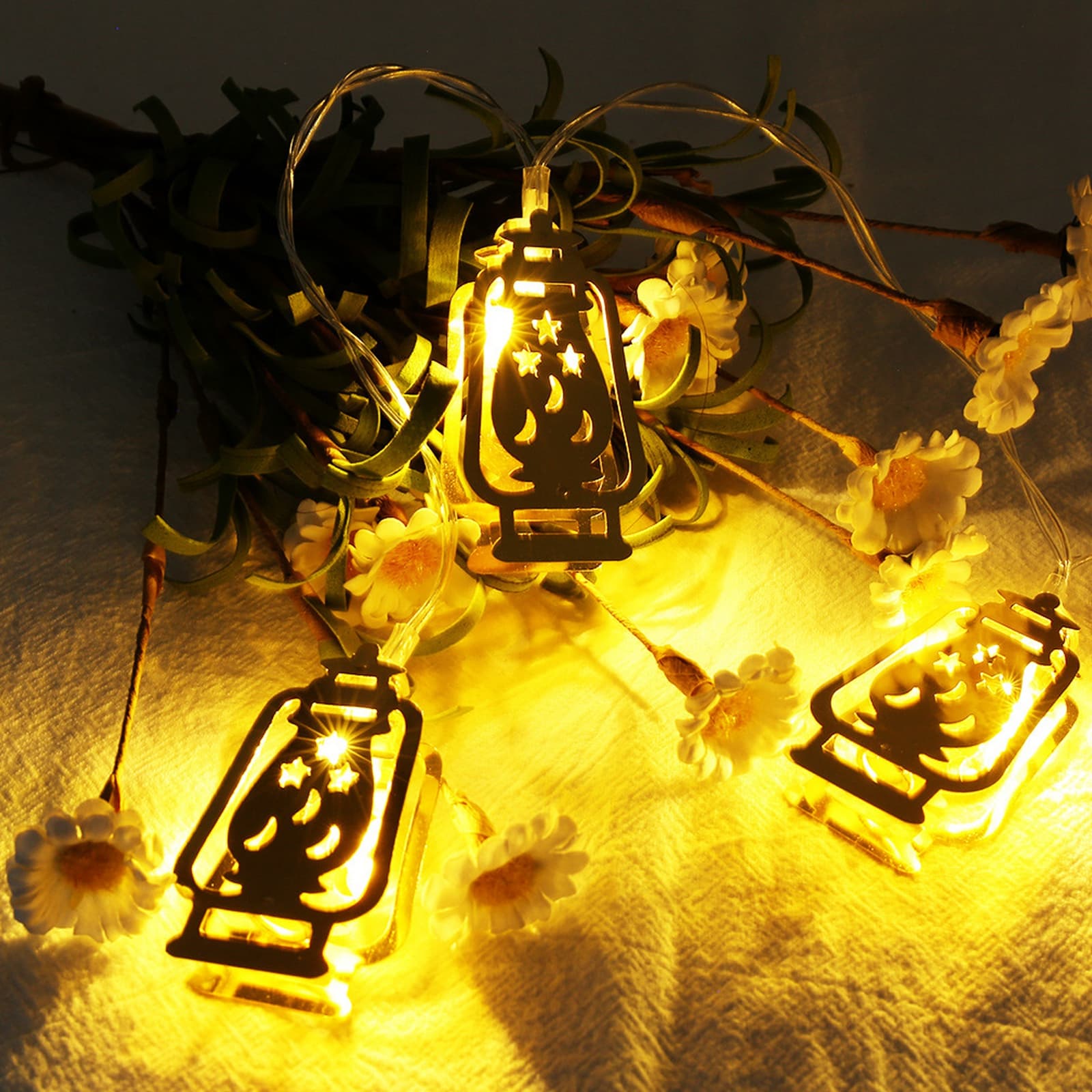 Guirlande lumineuse Fawanis de Ramadan 1.6 M / 10PCS – أضواء زينة رمضانية من فوانيس - Décoration - صورة 1