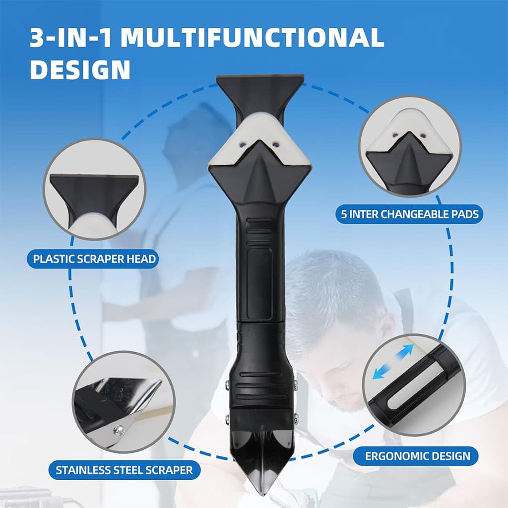 Lisseur Joint Silicone Outil 5 en 1 pour Tous Types de Joints - Outillage et Bricolage - صورة 4