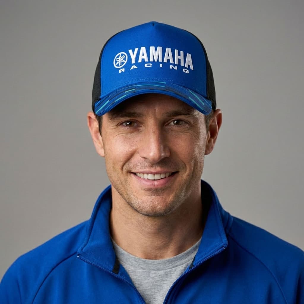 Casquette Yamaha Racing Bleu et Noire avec Filet Respirant Unisexe – قبعة رياضية جودة عالية - Accessoires - صورة 5