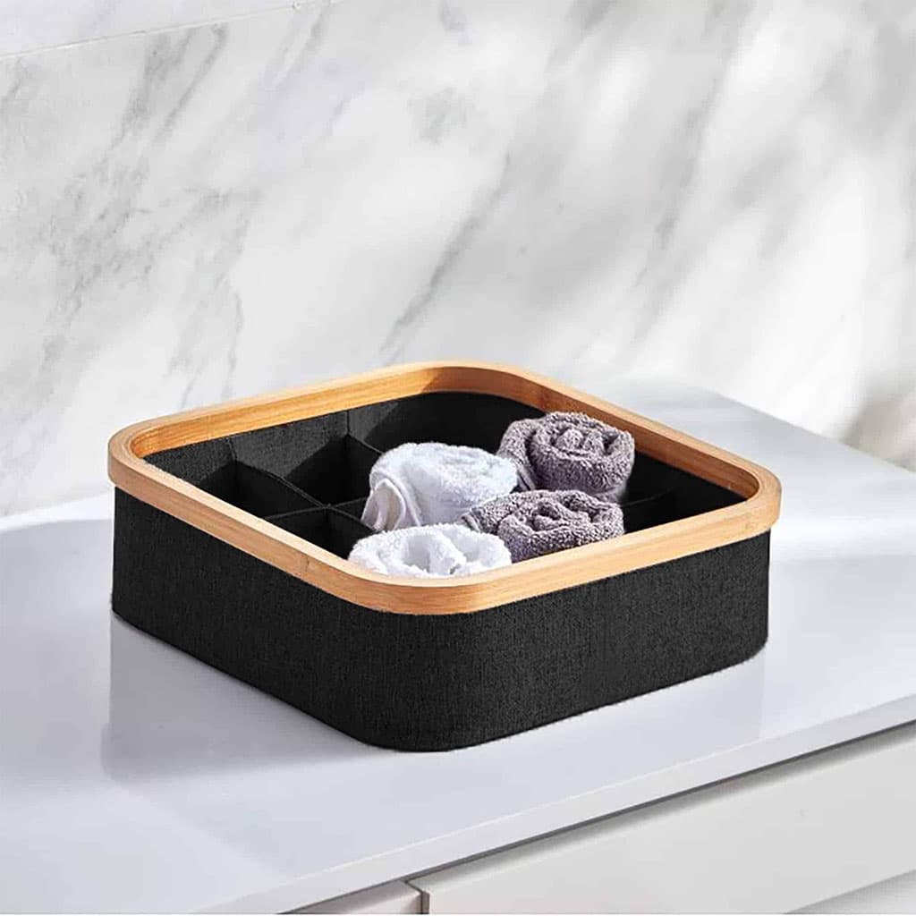 Panier de rangement pour salle de bain en feutre tissé 4 compartiments – سلة تنظيم الأغراض في الحمام - Maison - صورة 6
