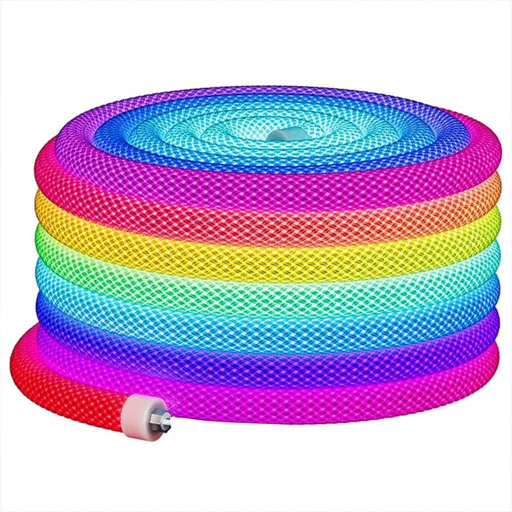Bande LED Néon RGB motif réticulaire rond à 360 degrés flexible – شريط إضاءة ملونة - Électronique - صورة 5