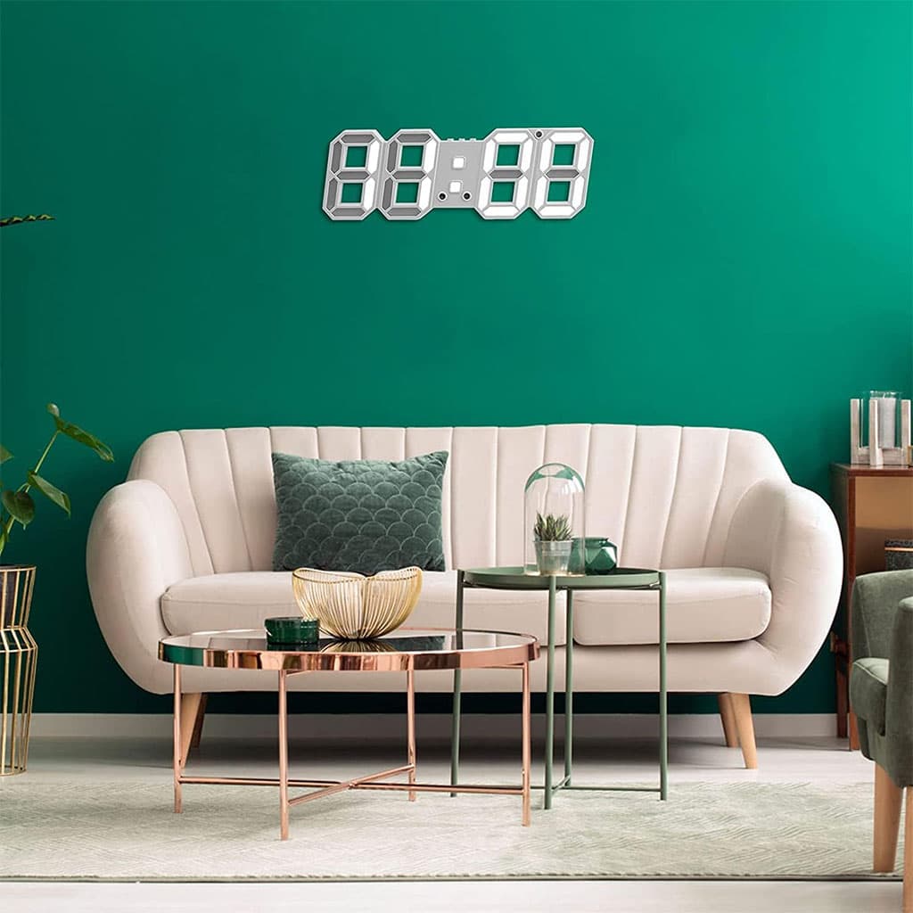 Horloge Murale numérique LED Blanche 3D GH0720L – ساعة رقمية تصميم ثلاثي الأبعاد - Électronique - صورة 6