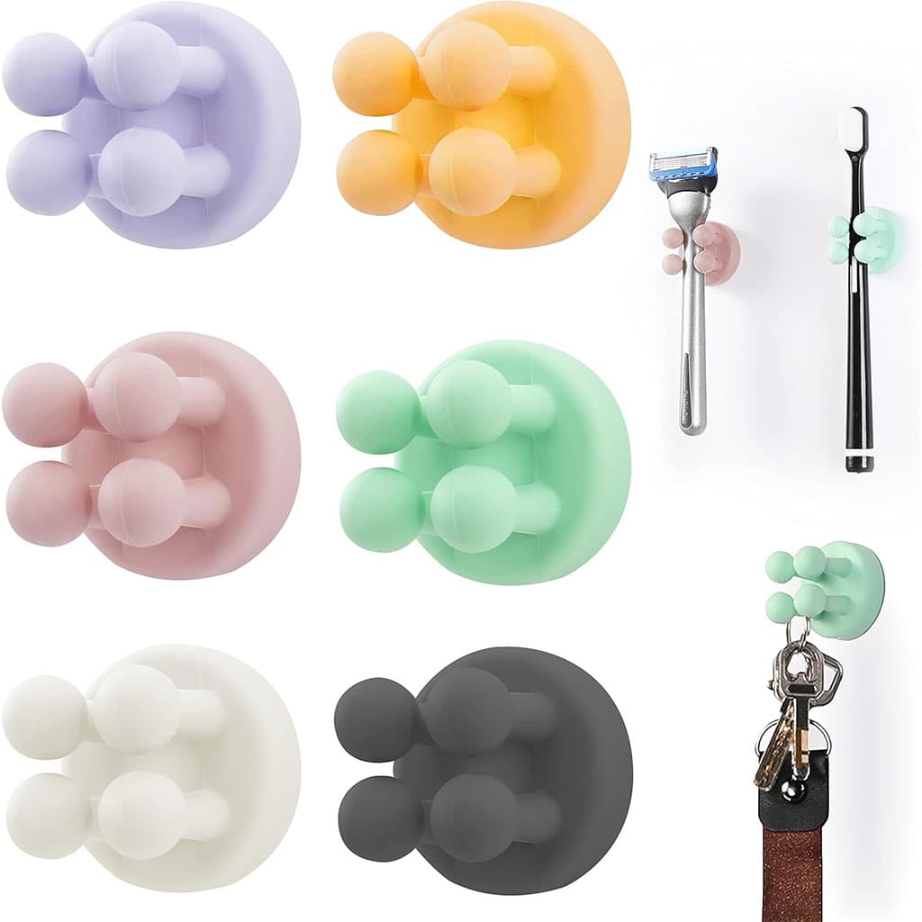 Ensemble de 10 attaches en silicone à fixer au mur multifonctionnels – طقم تثبيت أغراض على الحائط - Divers - صورة 2