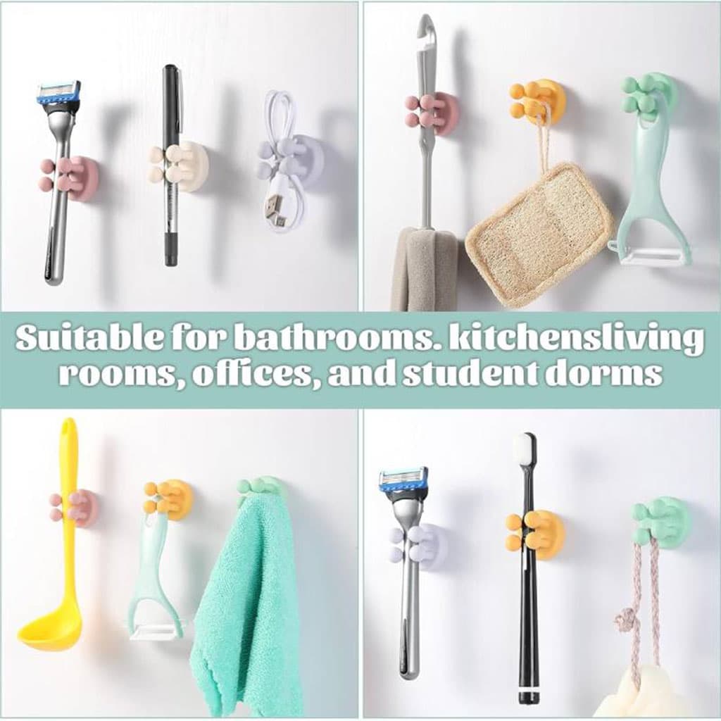 Ensemble de 10 attaches en silicone à fixer au mur multifonctionnels – طقم تثبيت أغراض على الحائط - Divers - صورة 6