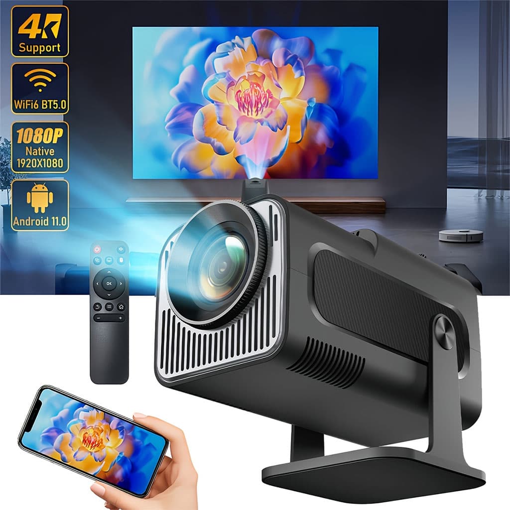 Projecteur portable Full HD HY320 Android 11 WiFi6 et Bluetooth 5.0 - جهاز عرض ذكي - Électronique - صورة 1