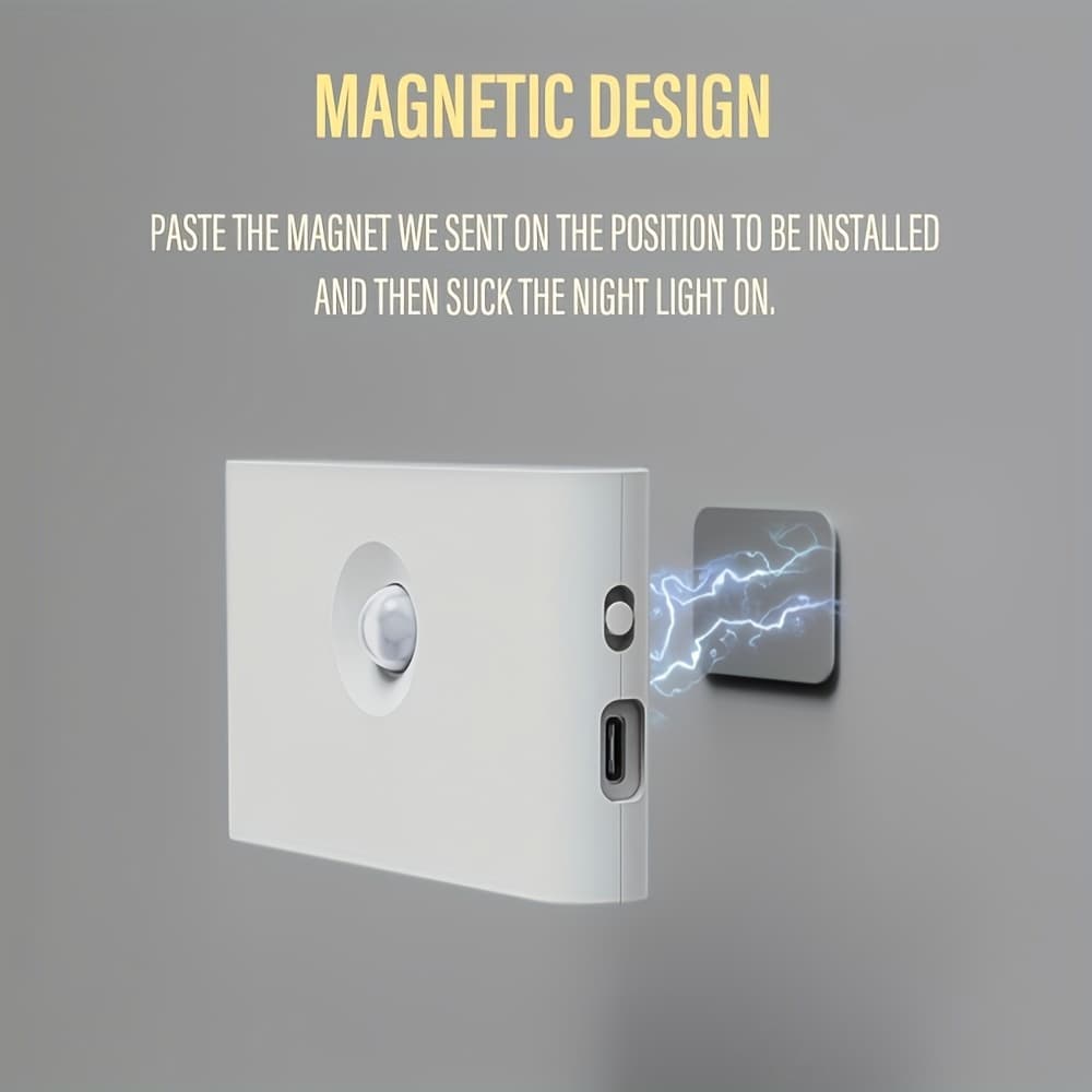 Smart Applique murale LED intelligente à détecteur de mouvement rechargeable 2Pcs - طقم مصباحين لإضاءة الممرات - Maison - صورة 2