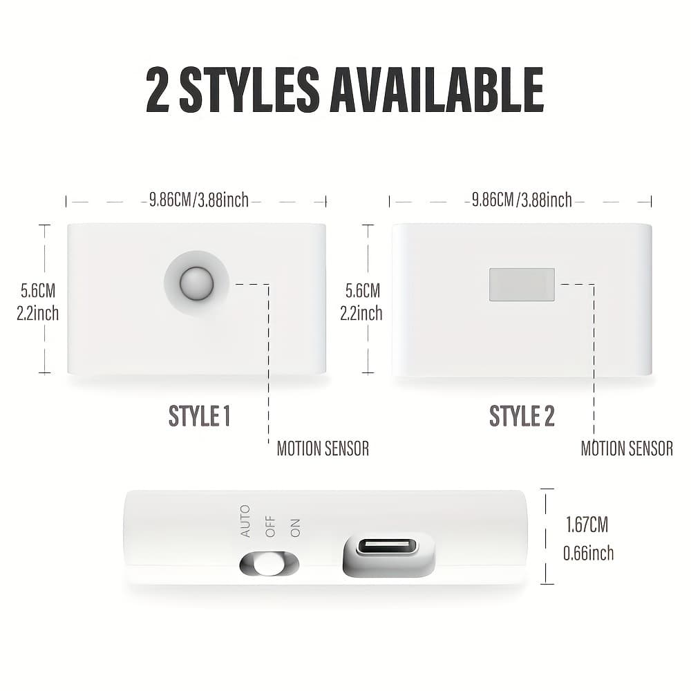 Smart Applique murale LED intelligente à détecteur de mouvement rechargeable 2Pcs - طقم مصباحين لإضاءة الممرات - Maison - صورة 8