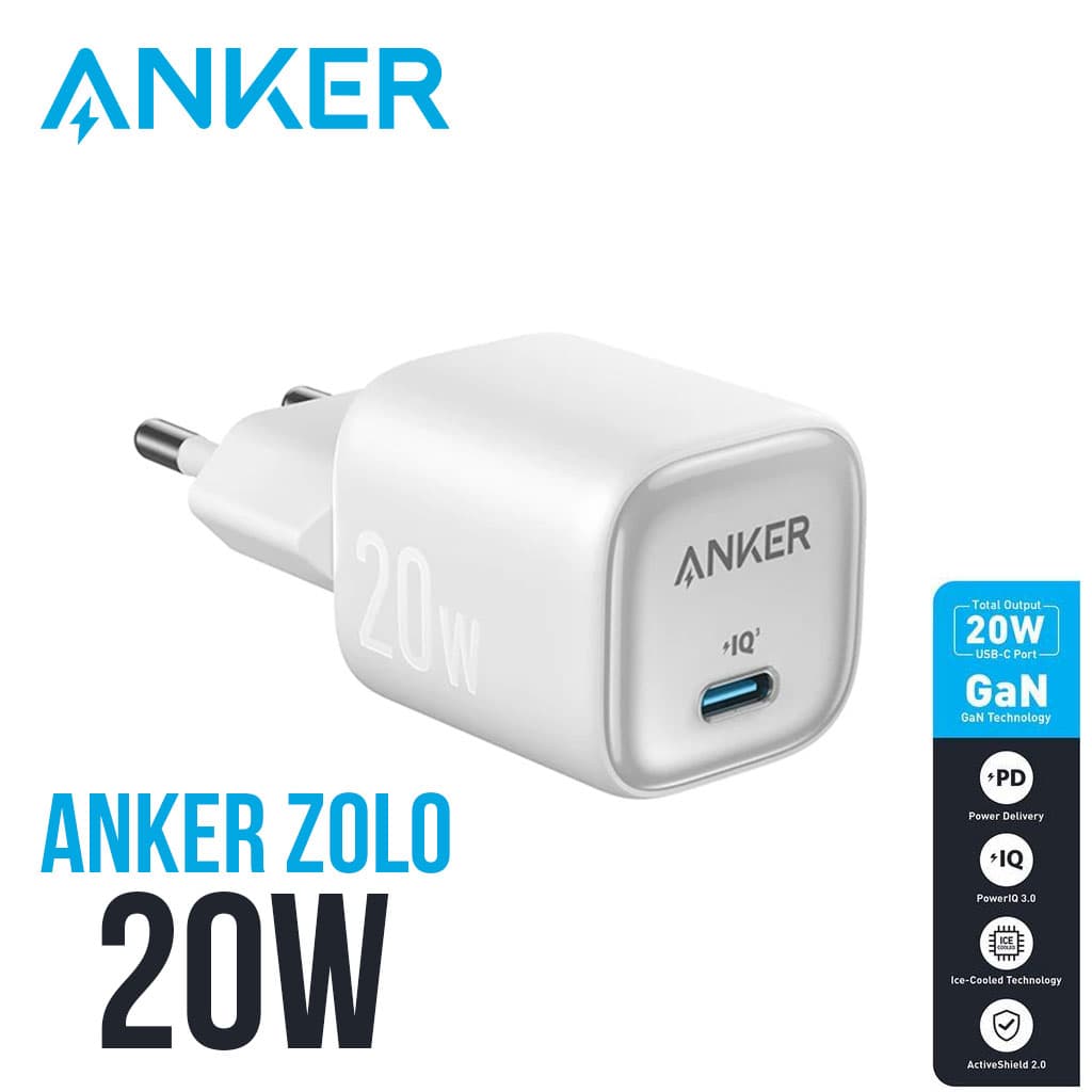 Boite Chargeur Anker Zolo Original 20W USB-C - شاحن أصلي - Électronique - صورة 1