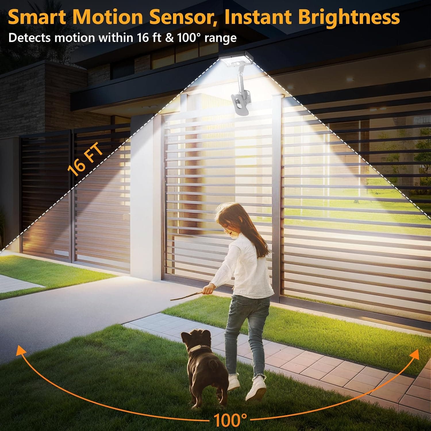 Applique murale solaire LED à Clip avec détecteur de mouvements YX-672L-1 - مصباح كشاف مع حساس حركة - Maison - صورة 4