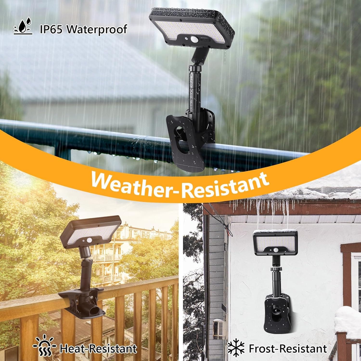 Applique murale solaire LED à Clip avec détecteur de mouvements YX-672L-1 - مصباح كشاف مع حساس حركة - Maison - صورة 7