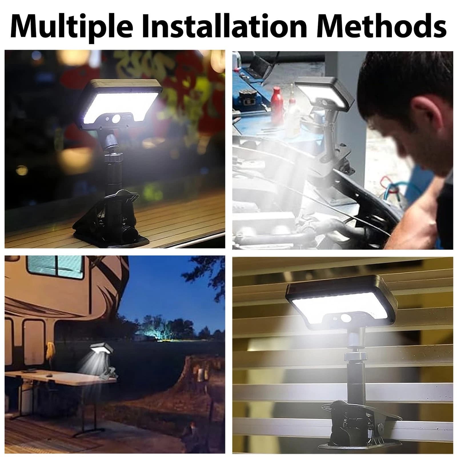 Applique murale solaire LED à Clip avec détecteur de mouvements YX-672L-1 - مصباح كشاف مع حساس حركة - Maison - صورة 8