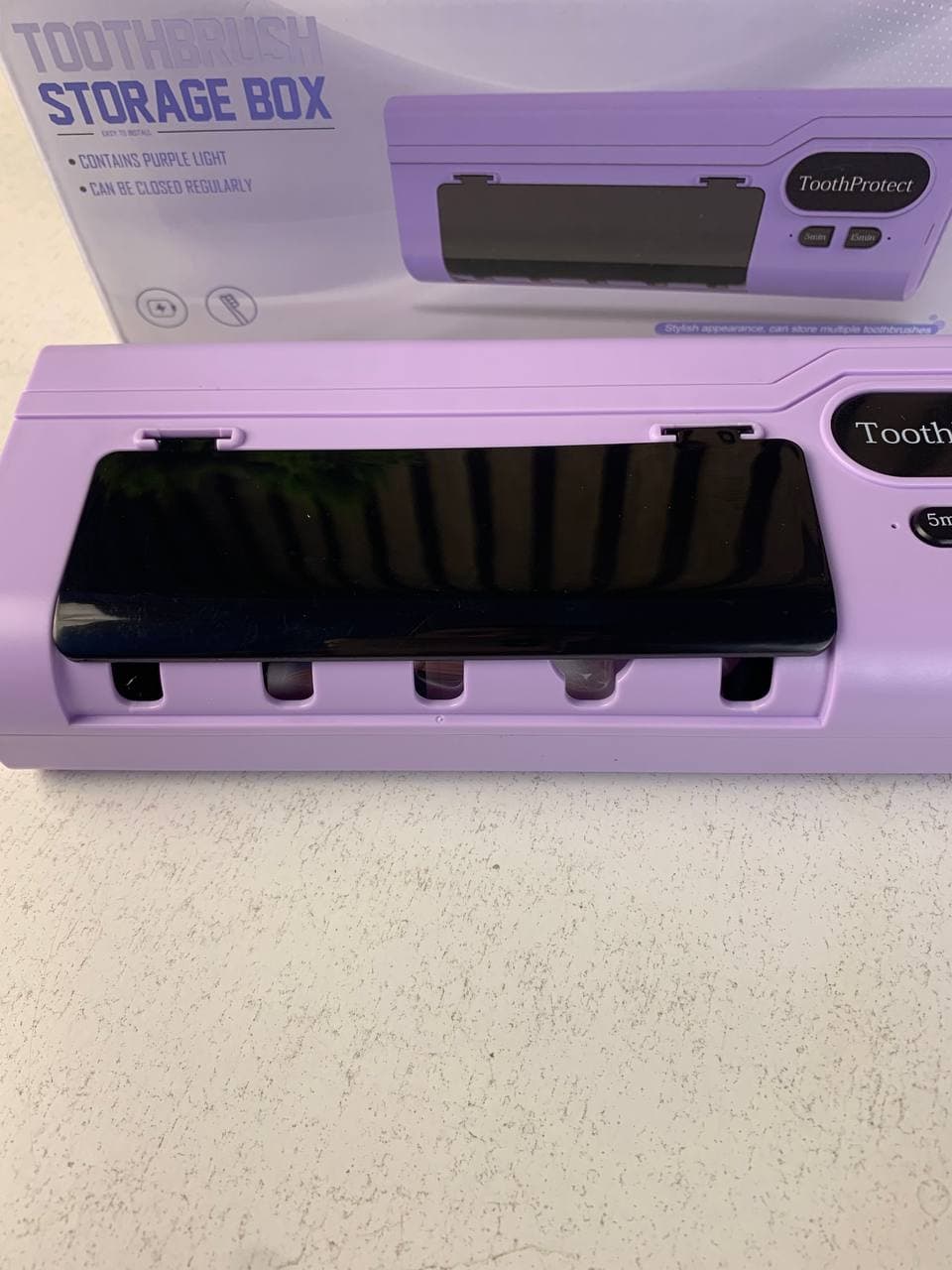 Désinfectant et support de brosse à dents intelligent rechargeable 5 emplacements - حامل فرش الأسنان - Maison - صورة حقيقية 9