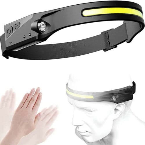 Lampe frontale 6000LM COB à Induction Rechargeable 5 Modes - Outillage et Bricolage - صورة 4