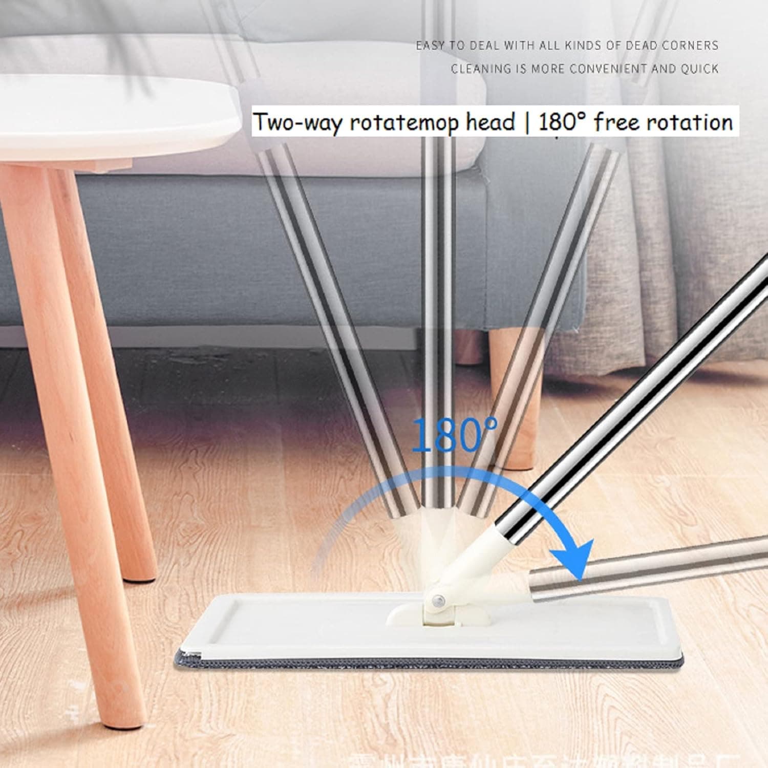 Balai-serpillère plat avec seau à deux compartiments et lingettes en microfibre - ممسحة مايكروفيبر مع دلو بغرفتين للفصل بين الماء النظيف - Maison - صورة 11