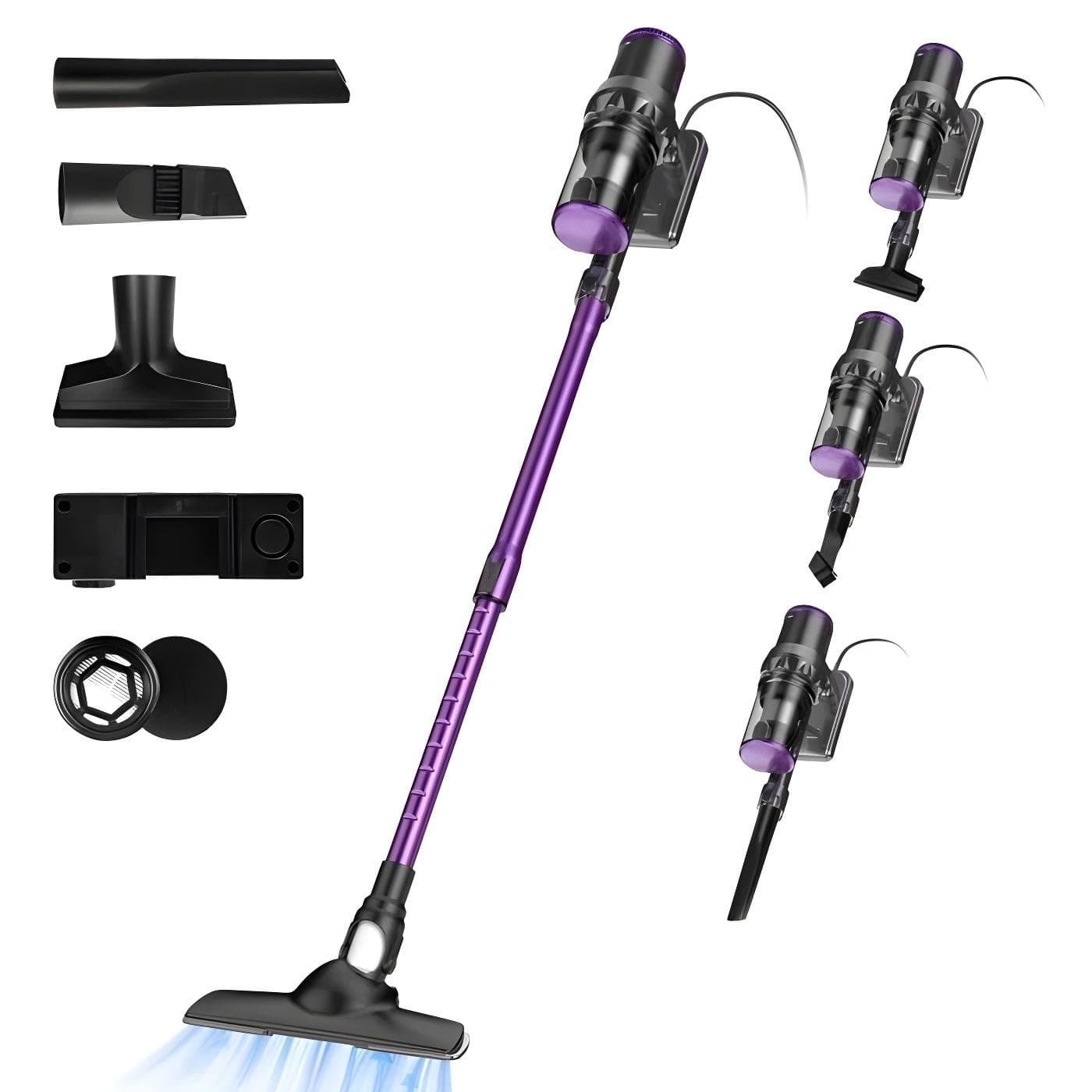 Multismart Aspirateur Balai Filaire Sans Sac 500W 5 en 1 avec Aspirateur à Main - 18KPa - مكنسة كهربائية يدوية - Maison - صورة 1