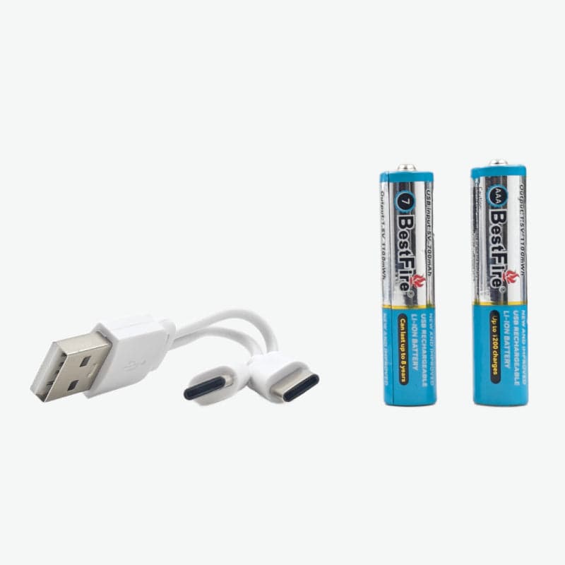 Pile rechargeable USB type C AAA 700mWh en lithium BestFire - بطارية ليثيوم قابلة لإعادة الشحن - Électronique - صورة 2