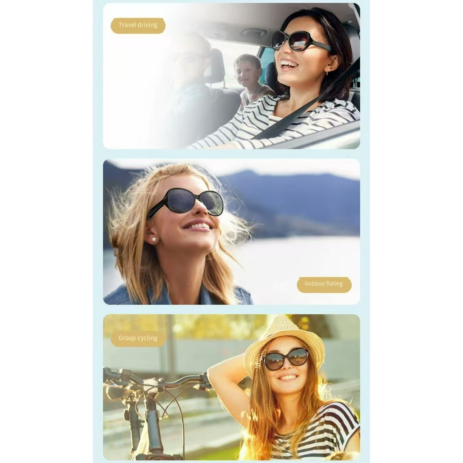 Lunettes de soleil intelligentes ecouteurs sans fil Bluetooth, appels mains libres - نظارات شمسية ذكيةو سماعات رأس لاسلكية بتقنية البلوتوث - Accessoires - صورة 12