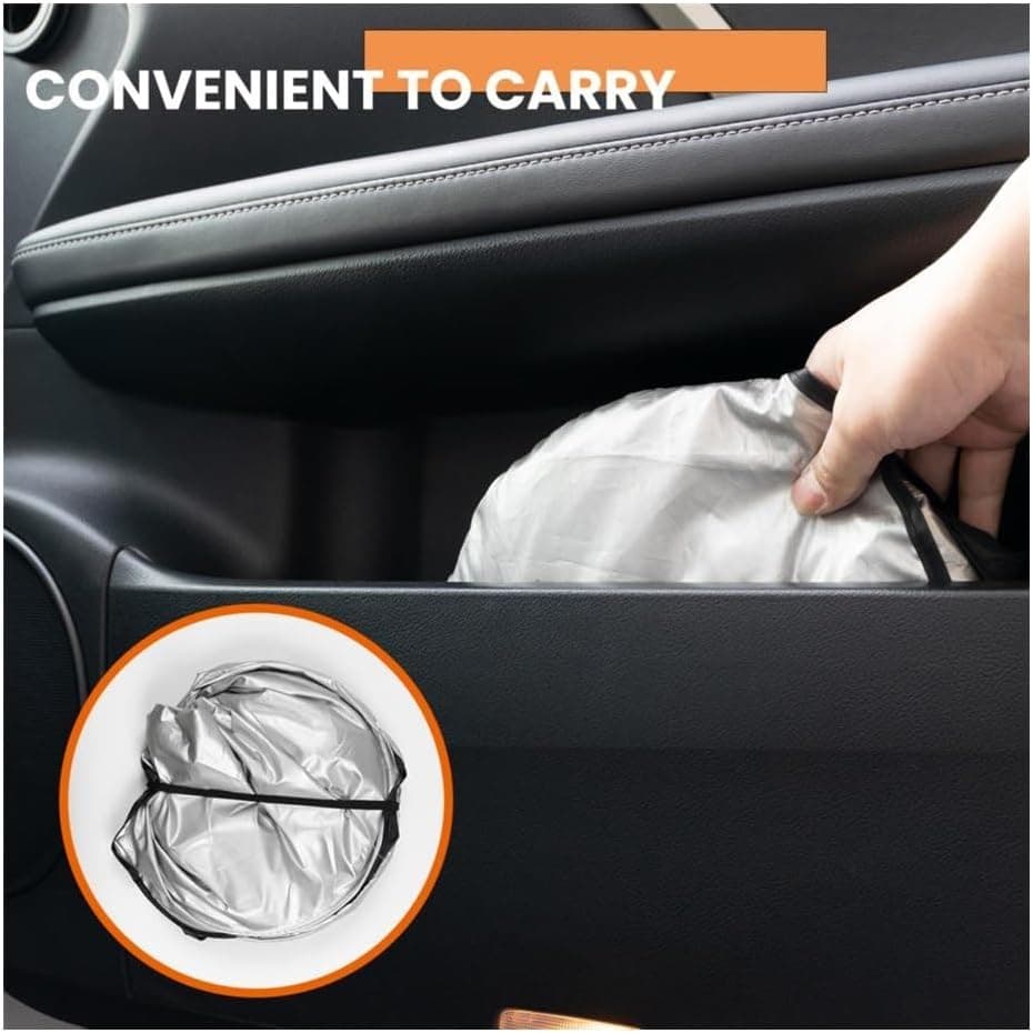Pare-soleil de pare-brise avant et arrière de voiture protection solaire et UV - مظلة شمسية للسيارة - Accessoires Auto/Moto - صورة 5
