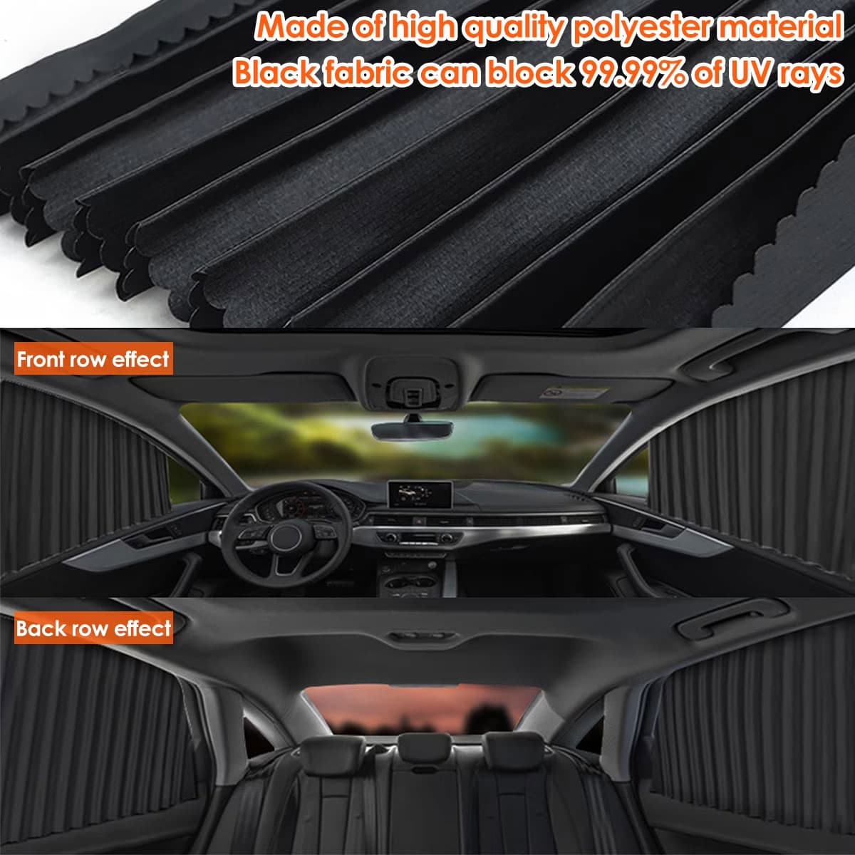 Rideaux Pare-Soleil Magnétiques pour Voiture 2PCS - ستائر السيارة المغناطيسية الواقية من الشمس - Accessoires Auto/Moto - صورة 4