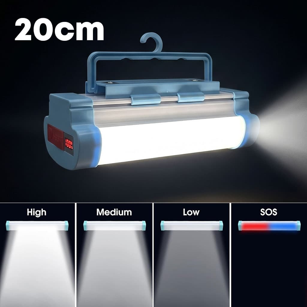 Lanterne de Camping 5-en-1 avec Power Bank PM 3000mAh - مصباح التخييم المغناطيسي متعدد المهام - Camping et Randonnée - صورة 1