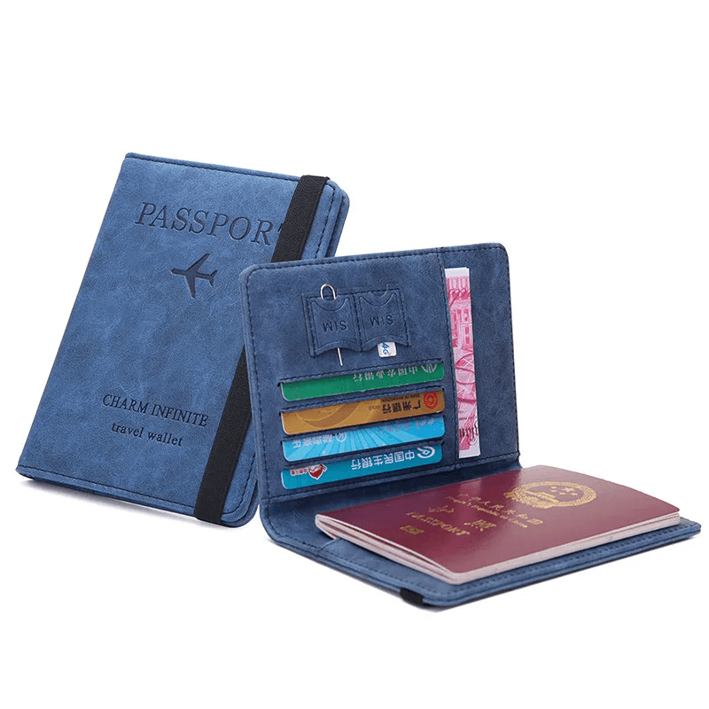 Porte-passeport en cuir à bande élastique - حافظة جواز سفر جلدية مزودة بشريط مطاطي - Accessoires - صورة 3