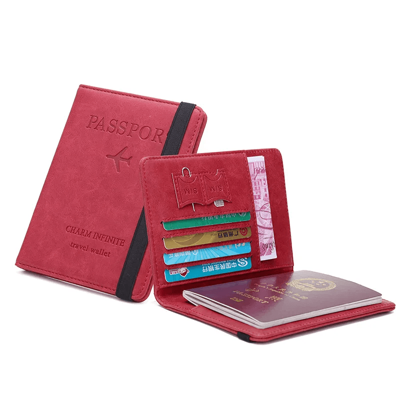 Porte-passeport en cuir à bande élastique - حافظة جواز سفر جلدية مزودة بشريط مطاطي - Accessoires - صورة 5