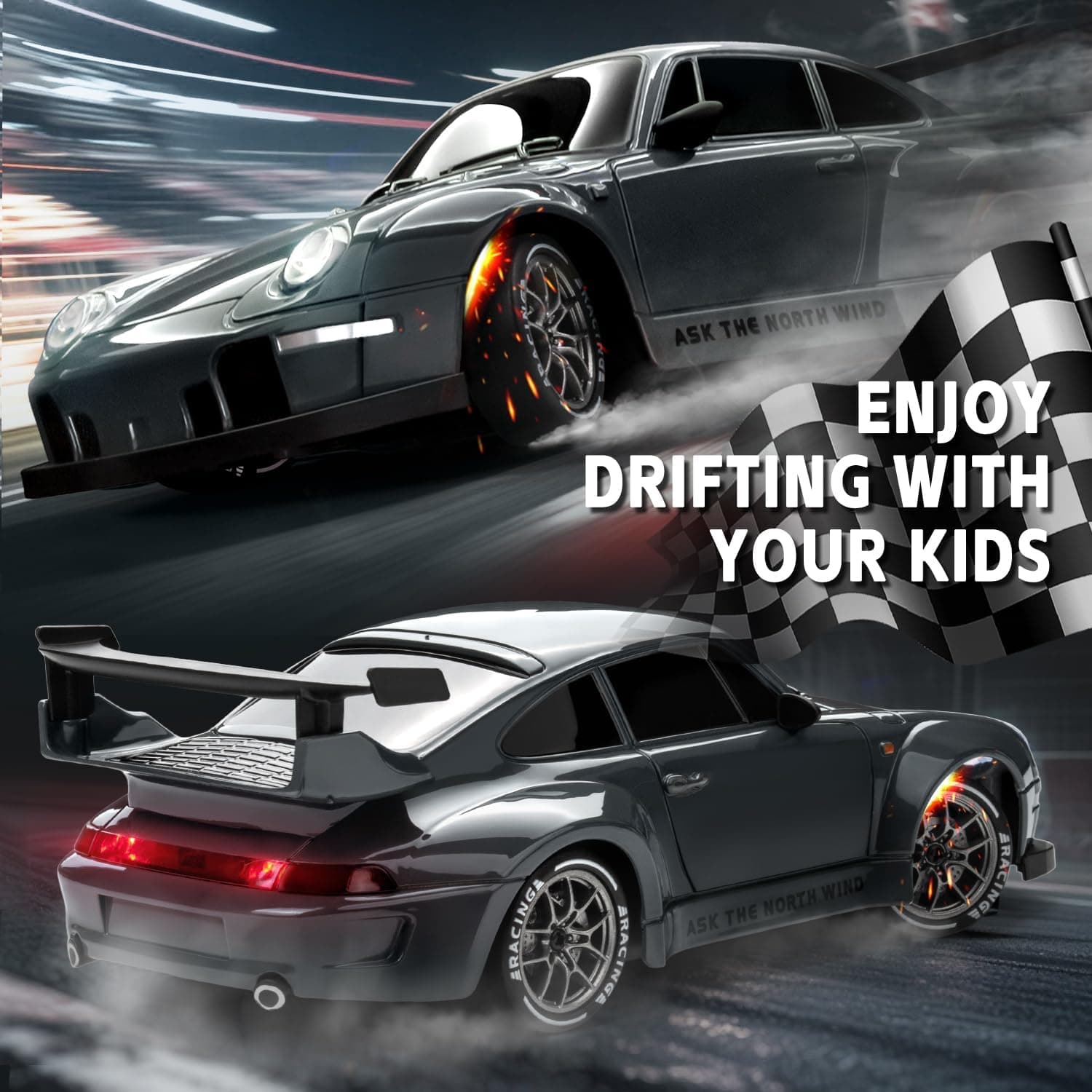 Voiture de Course RC Drift Haute Performance avec Télécommande - سيارة سباق ودرِفت احترافية بجهاز تحكم عن بعد - Jouet & Gaming - صورة 4