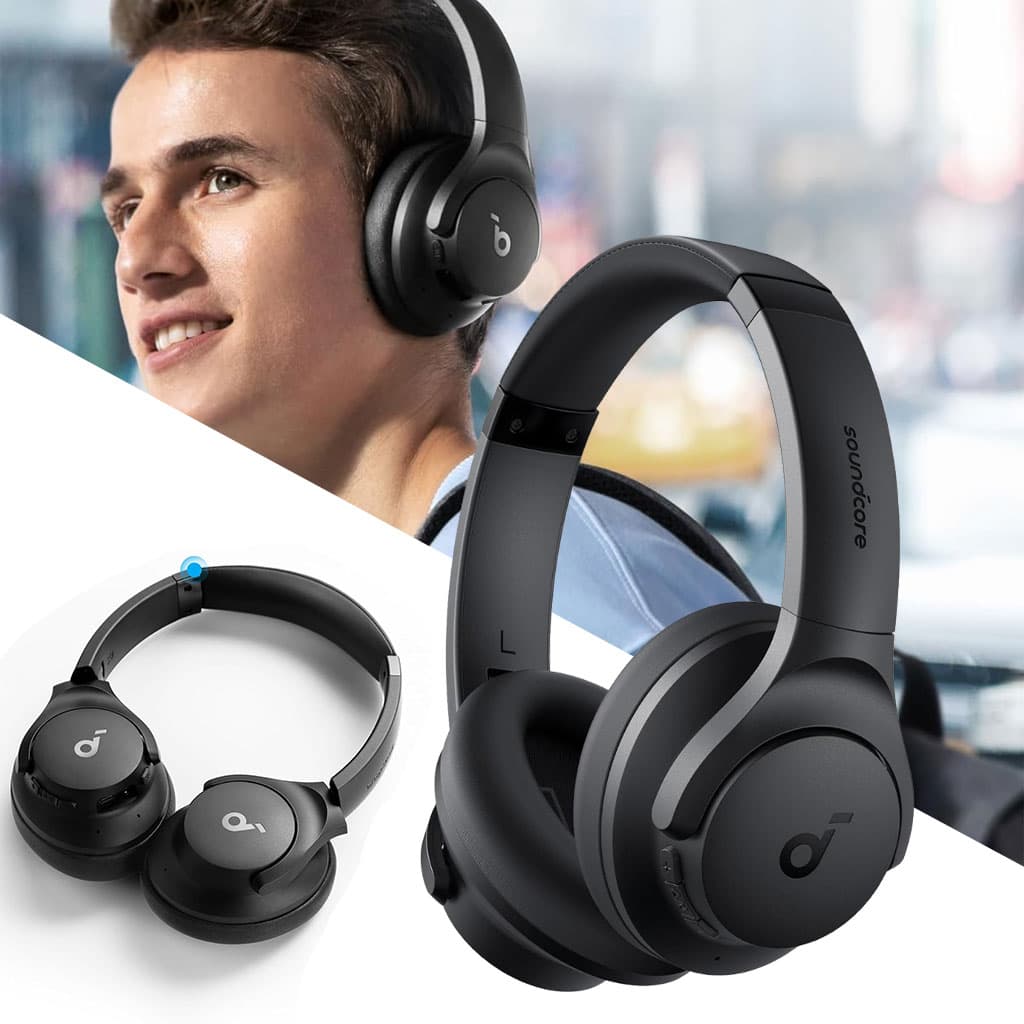 Casque Sans Fil Anker Q20i avec Réduction de Bruit Active - سماعات الرأس اللاسلكية بتقنية إلغاء الضوضاء - Électronique - صورة 1