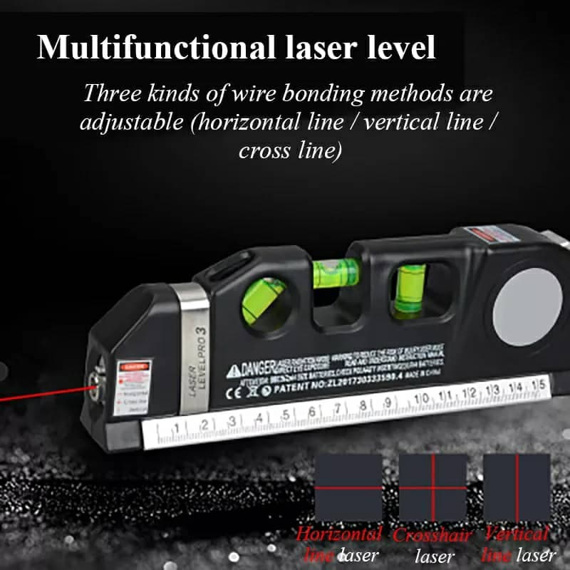 Niveau Laser 4en1 Fixit Level pro 3 Outil de musure Polyvalent Ruban De 8 Pieds - Outillage et Bricolage - صورة 5