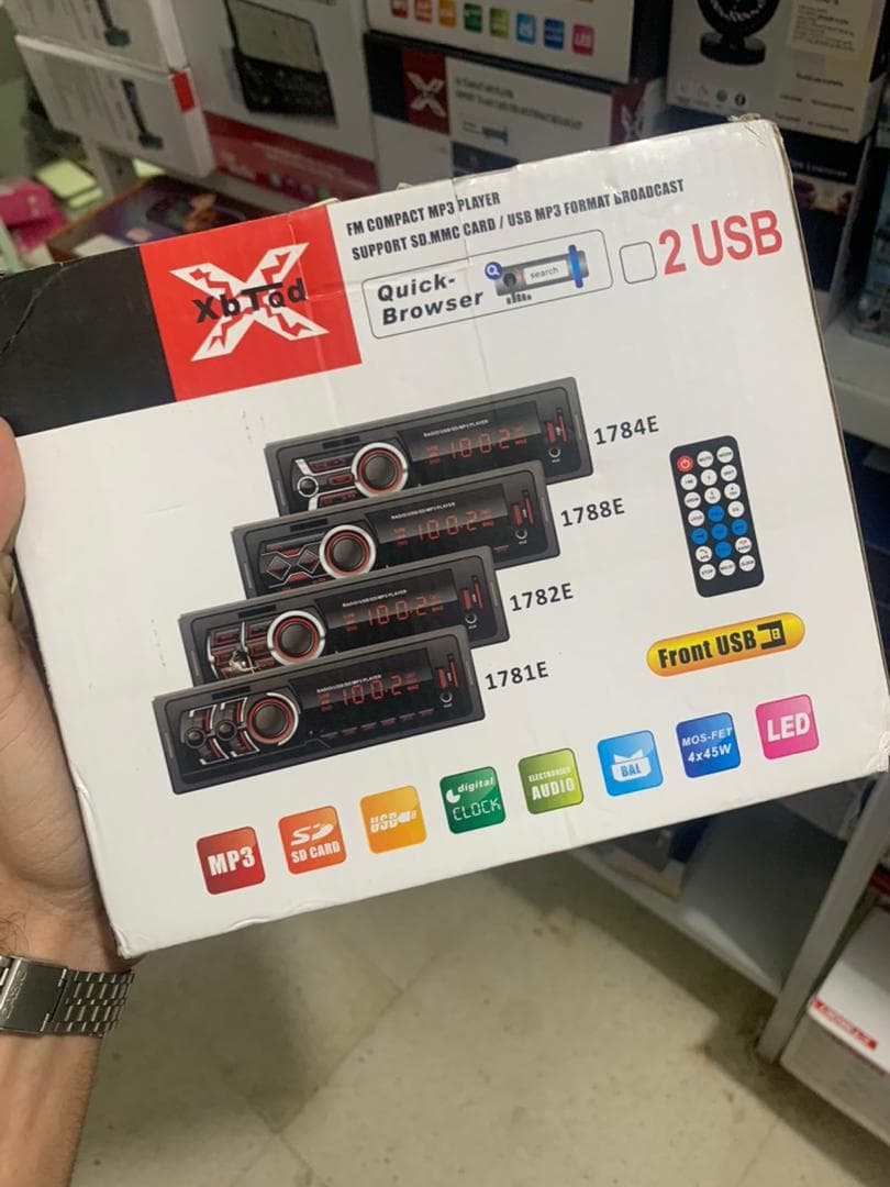 Poste Radio Bluetooth MultiMedia Avec Sortie USB/MicroSD/Aux - Accessoires Auto/Moto - صورة حقيقية 7
