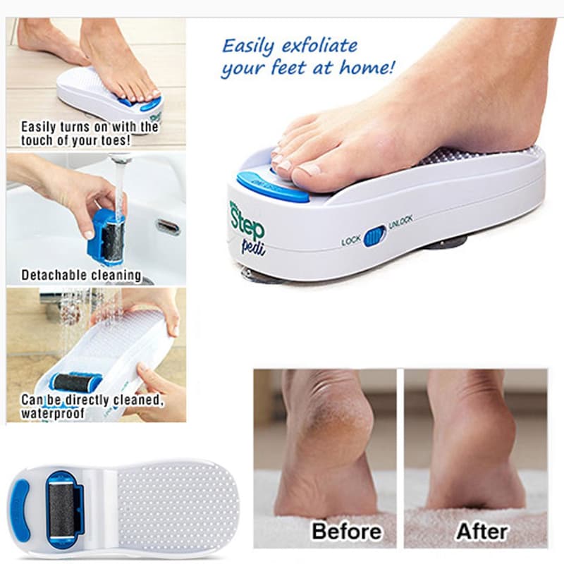 Step Pedi – broyeur de pieds électrique en Silicone dissolvant de peaux mortes - Soins et Beauté - صورة 3