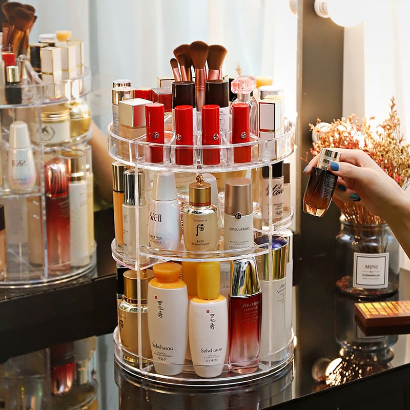 Organisateur de maquillage rotatif à 360 ° en Crystal acrylique - Soins et Beauté - صورة 1