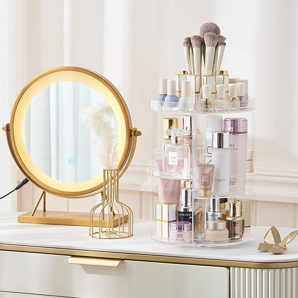 Organisateur de maquillage rotatif à 360 ° en Crystal acrylique - Soins et Beauté - صورة 5