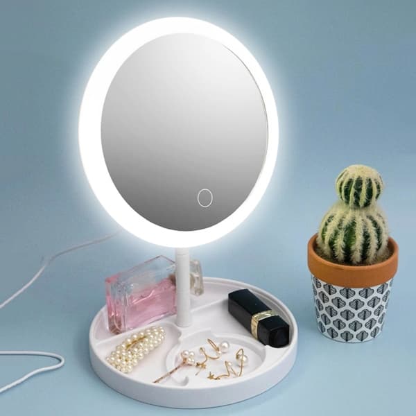 Miroir de maquillage de bureau avec lampe - Soins et Beauté - صورة 1