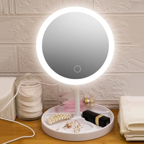 Miroir de maquillage de bureau avec lampe - Soins et Beauté - صورة 2