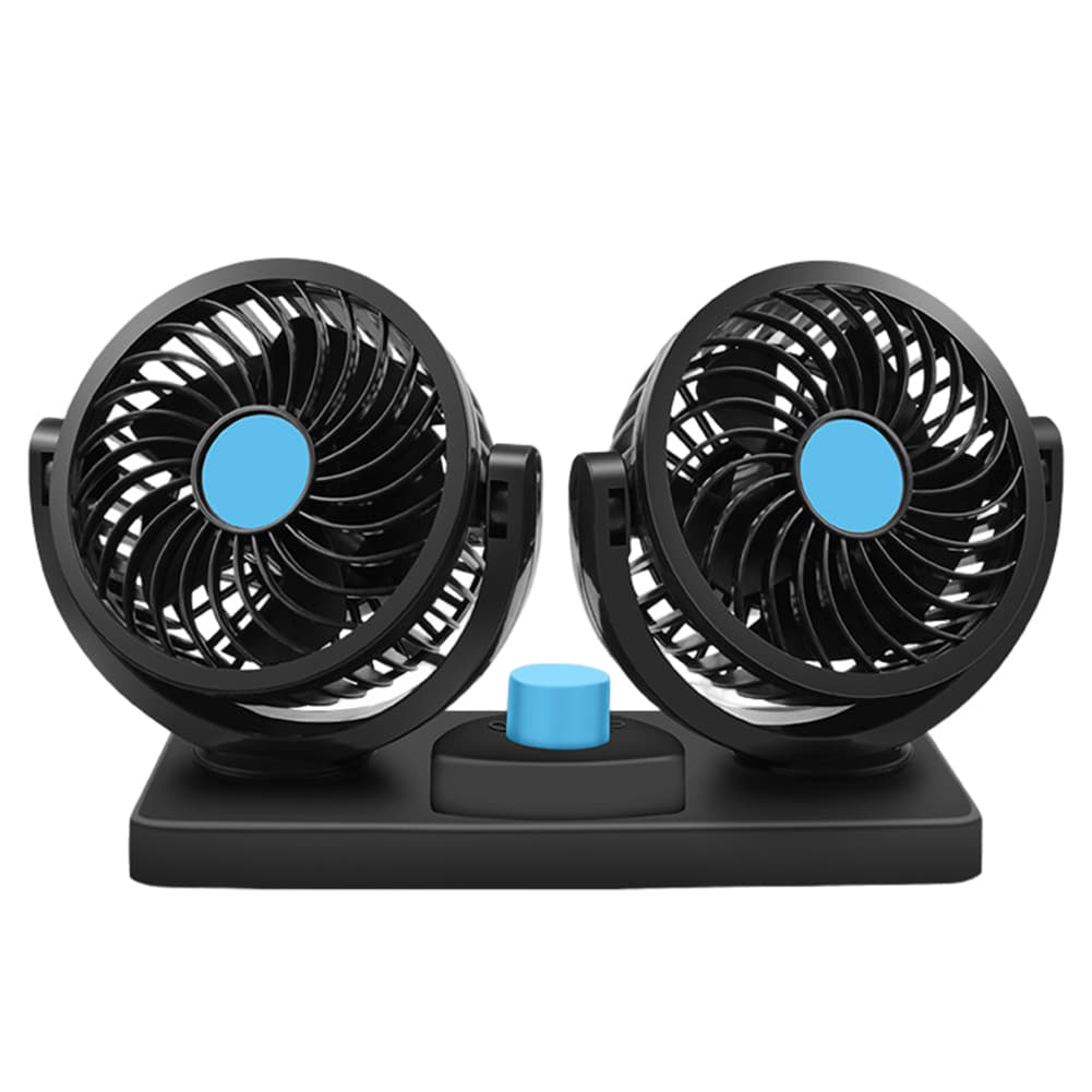 Double Ventilateur électrique pour voiture 2 vitesses rotatif à 360 degrés - Accessoires Auto/Moto - صورة 3