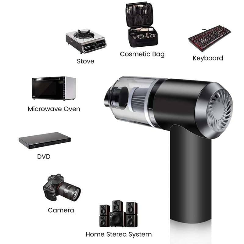 Aspirateur sans fil 2 In 1 Vacuum Cleaner For Car et Home 12V 120 W - Accessoires Auto/Moto - صورة 8