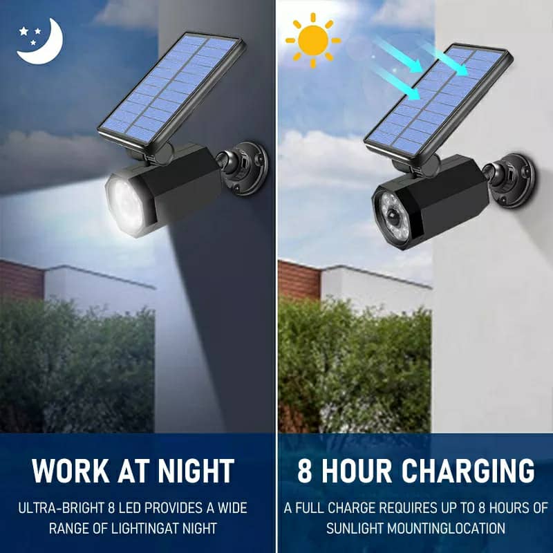Projecteur mural à energie solaire en forme de camera Avec Détecteur De Mouvement et détecteur jour/nuit - Électronique - صورة 3