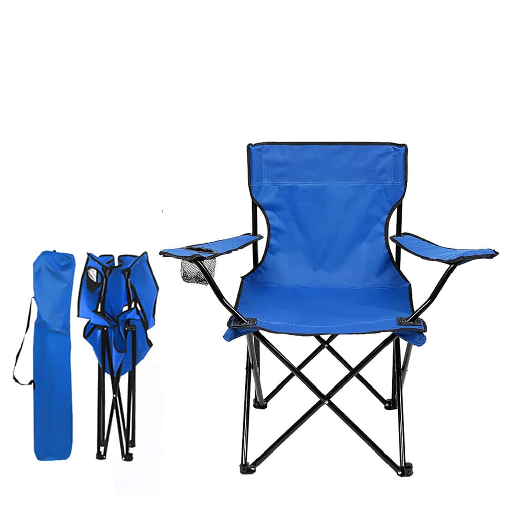 Chaise Pliante Portable avec Accoudoir Porte-Gobelet et Sac de Transport — صورة 4