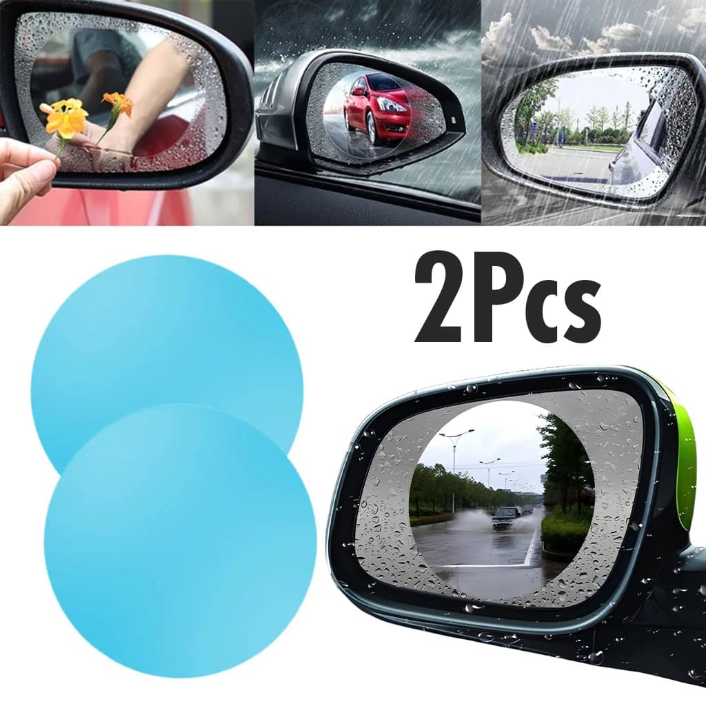 Film de Rétroviseur étanche Anti-Buée pour Voitures 2Pcs – ملصقات مرآة جانبية للسيارة — صورة 1