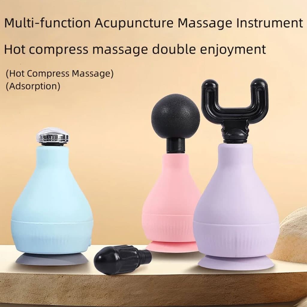 Appareil de Massage Rechargeable Portatif avec 5 Têtes Interchangeables – جهاز تدليك محمول قابل للتثبيت — صورة 2