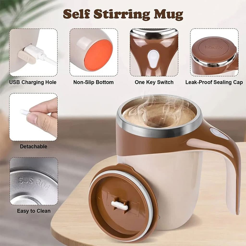 Tasse de mousseur de lait automatique multifonctionnelle à chargement USB — صورة 7