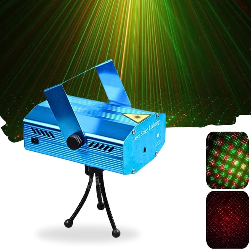 Projecteur de lumières laser LED RG stroboscopique à commande vocale 3 modes — صورة 1
