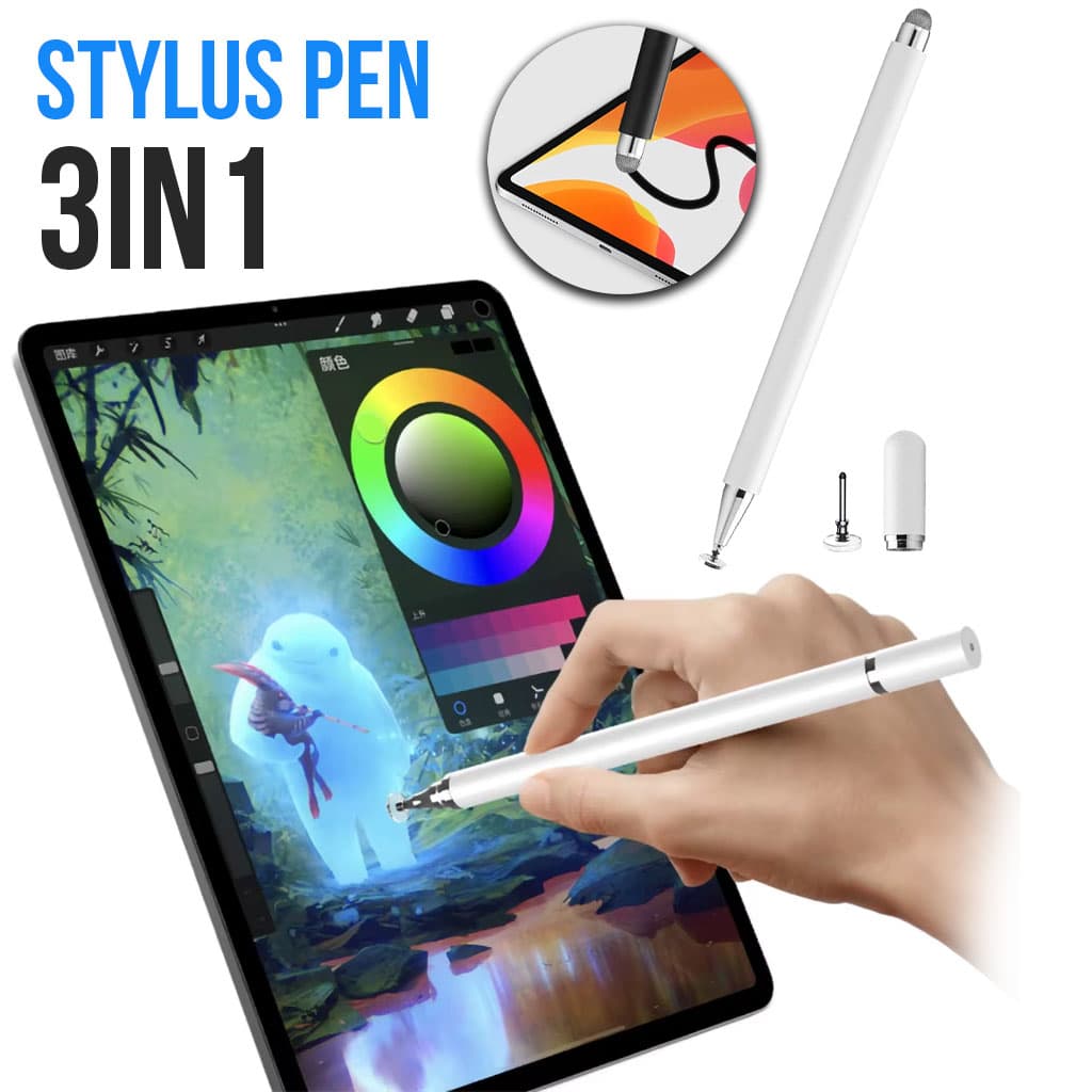 قلم ذكي للأجهزة اللوحية | Stylet Universel 3 en 1 | تابلت وهاتف — صورة 1
