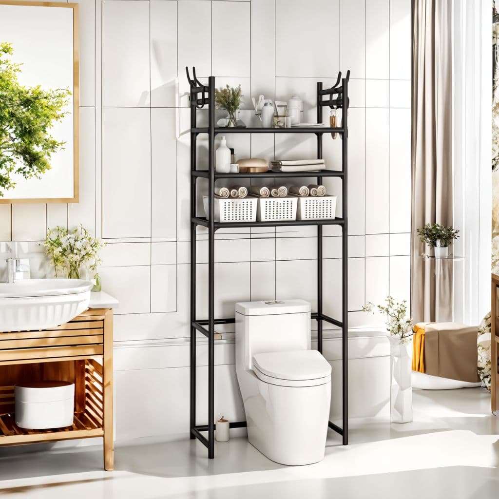 Étagère de Rangement Moderne sur Pied pour Toilettes 3 Tier – رف تخزين المرحاض — صورة 5