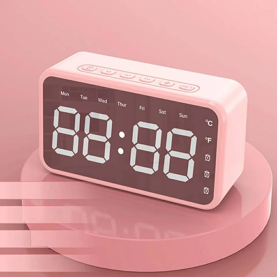 Réveil intelligente sans fil Bluetooth haut-parleur LED FM,AUX ,TF — صورة 3