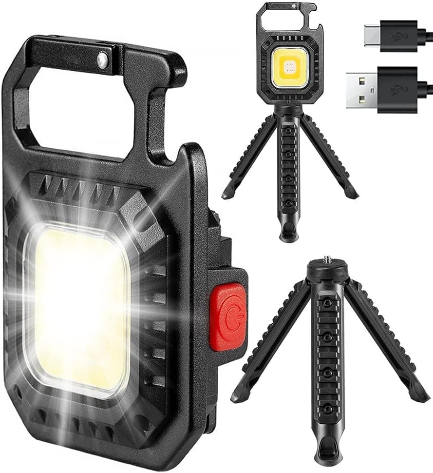 Mini Lampe de Poche COB LED Portable Rechargeable avec Trépied - مصباح متعدد الوظائف مع حامل - Camping et Randonnée - صورة 3