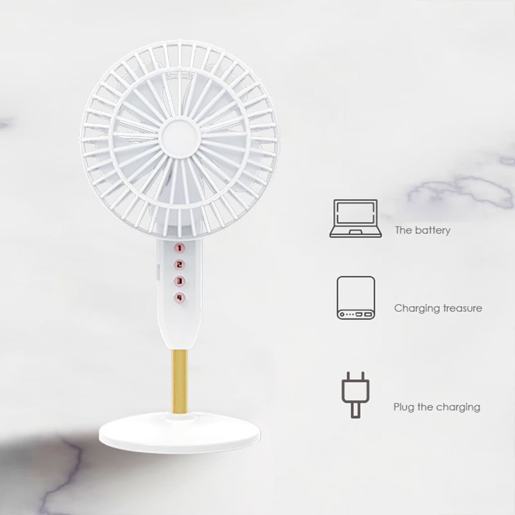 Mini Ventilateur de Bureau Portable USB - Ultra-Silencieux avec Batterie 1200mAh - مروحة المكتب اللاسلكية والمحمولة فائقة الهدوء بـ 3 سرعات - Produits de saison - صورة 9