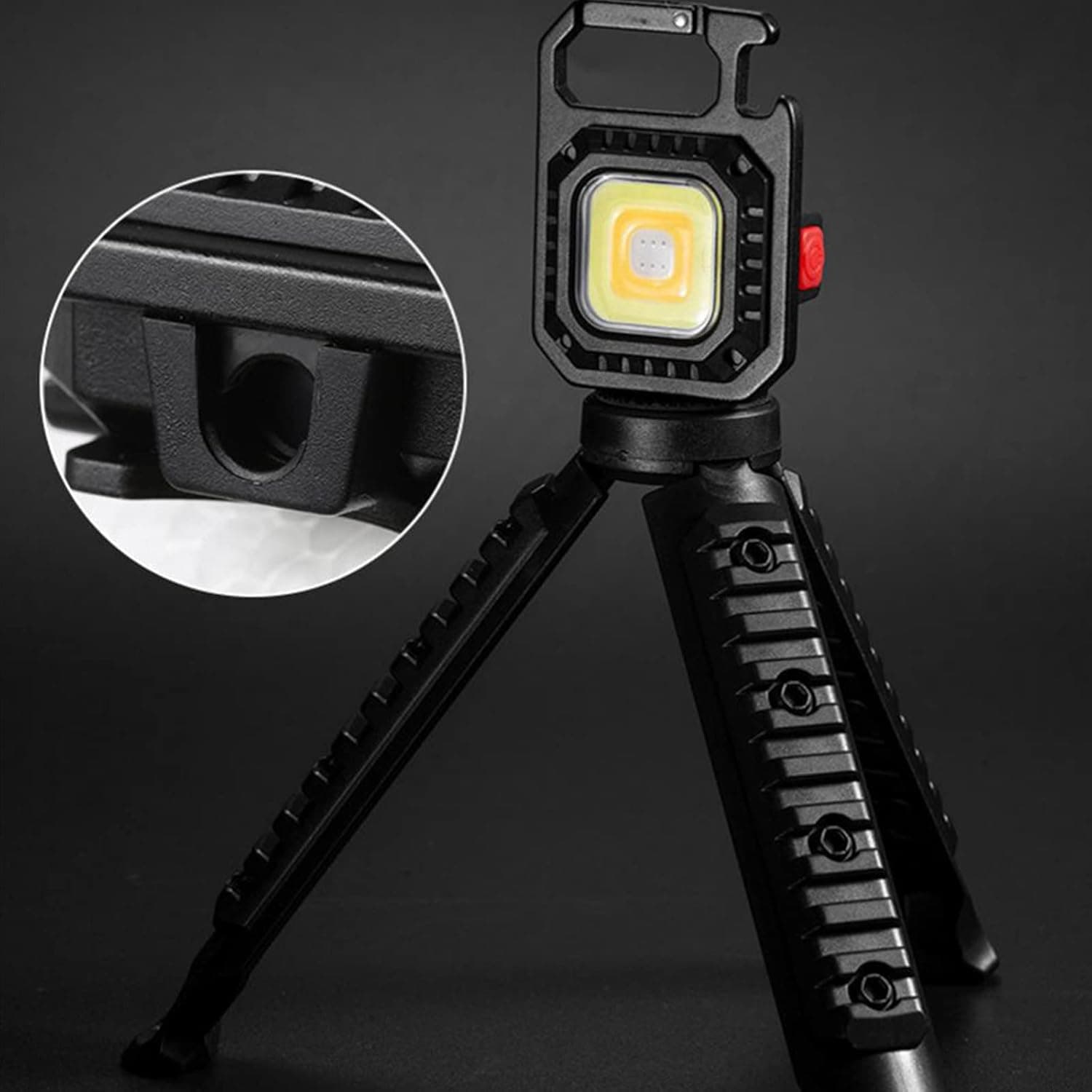 Mini Lampe de Poche COB LED Portable Rechargeable avec Trépied - مصباح متعدد الوظائف مع حامل - Camping et Randonnée - صورة 4